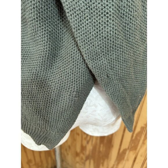 Madewell Province Cross Back Knit Sweater Green Long Sleeve Size XS Cotton Blend - Picture 7 of 10